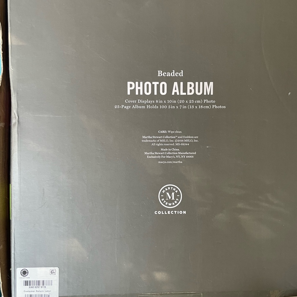 Martha Stewart Silver Beaded Photo Album, Great Wedding Gift. - Picture 3 of 12